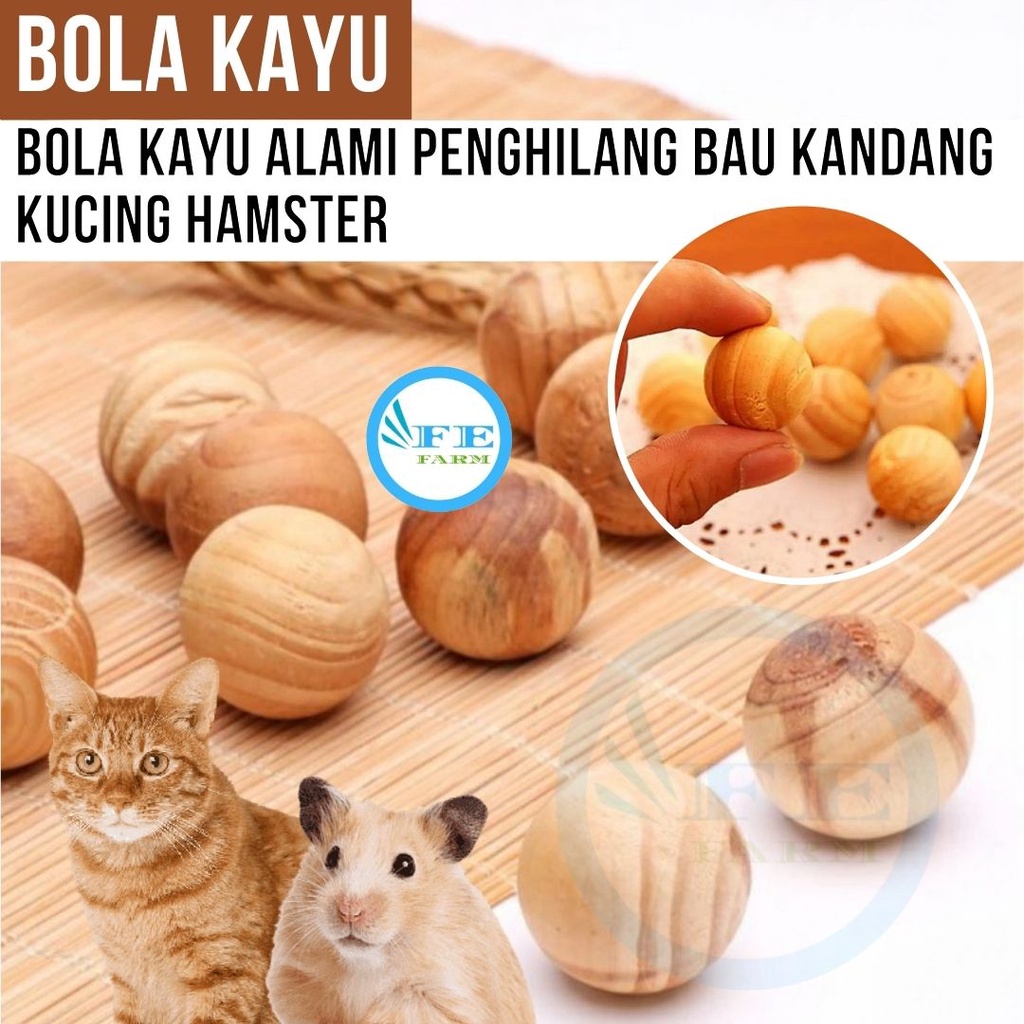 Mainan Hamster Aksesoris Hamster Gigitan Hamster Gnawing Ball Penghilang Bau Kandang Hamster FEFARM