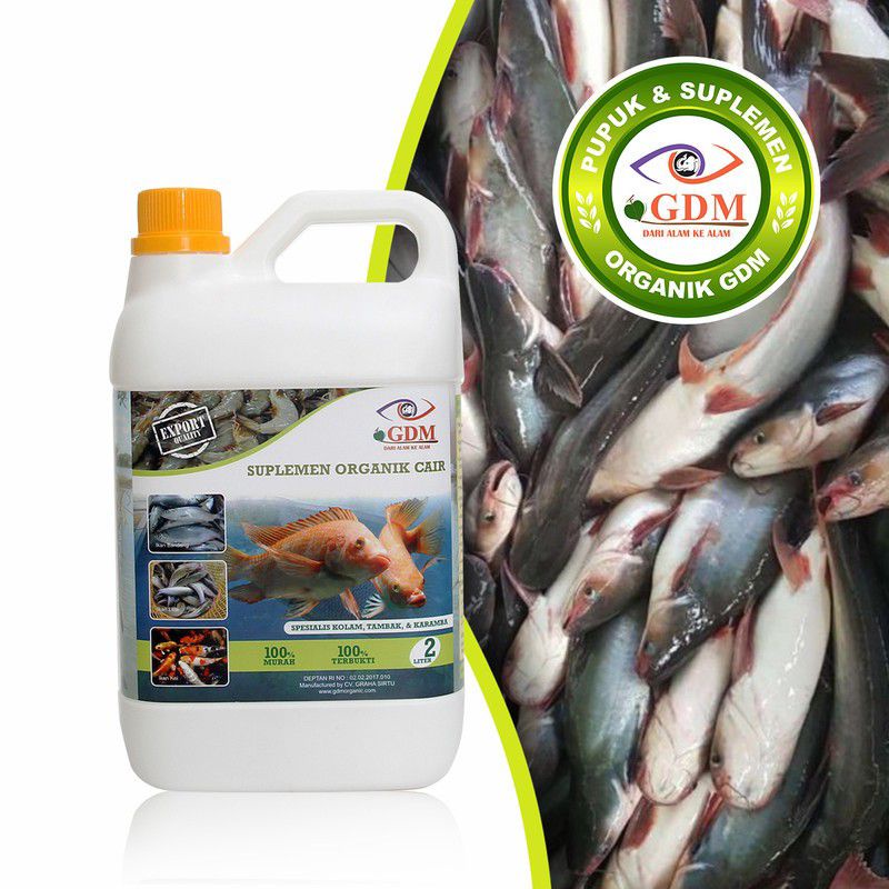 GDM Suplemen Organik Untuk Perikanan 2 Liter - Vitamin Penggemuk Ikan