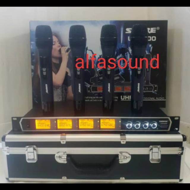 MICROPHONE SHURE UR4400 MIC UR 4400 WIRELESS 4BH MIC PEGANG HANDHELD