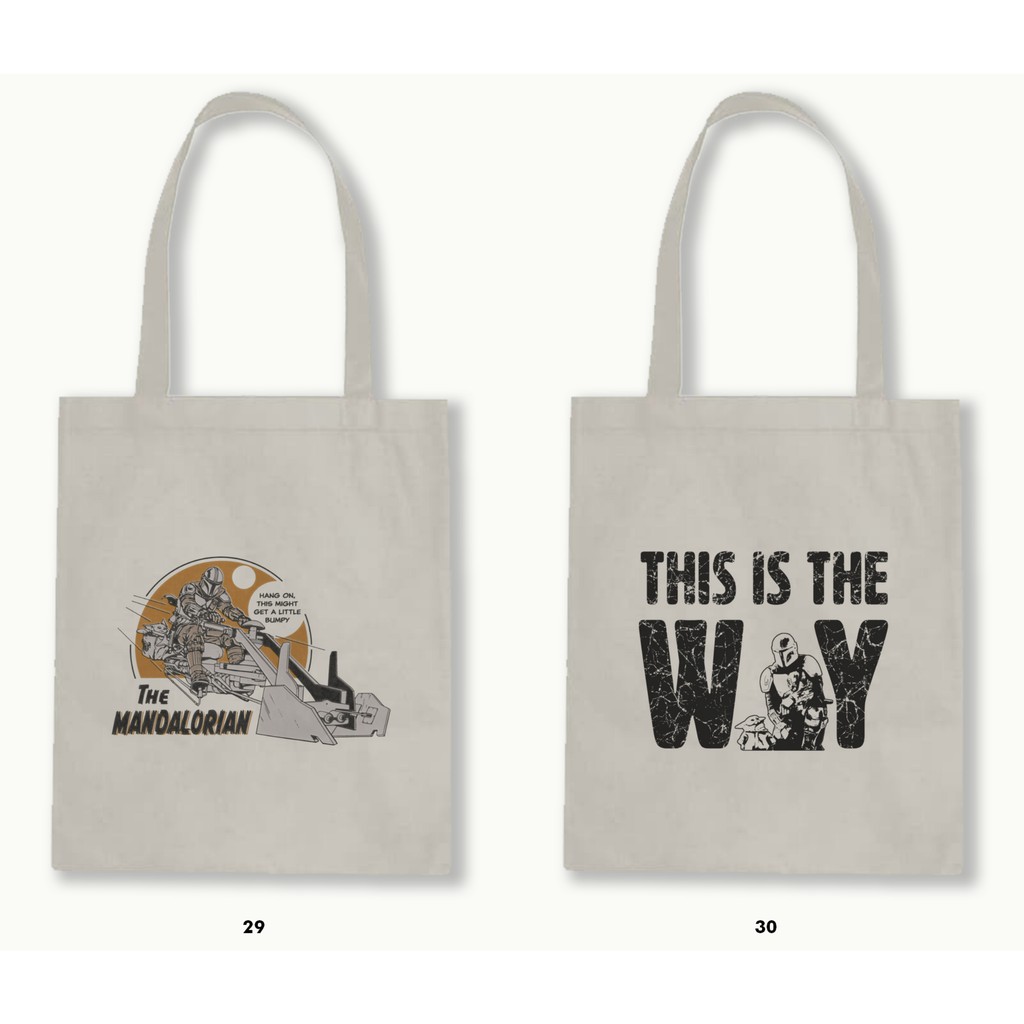 TOTE BAG BLACU 30X40 - THE MANDALORIAN .01