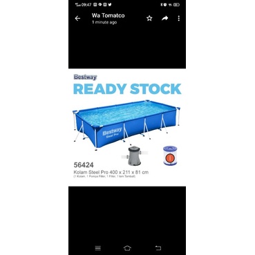 kolam keluarga 4 meter gratis filter kolam renang keluarga
