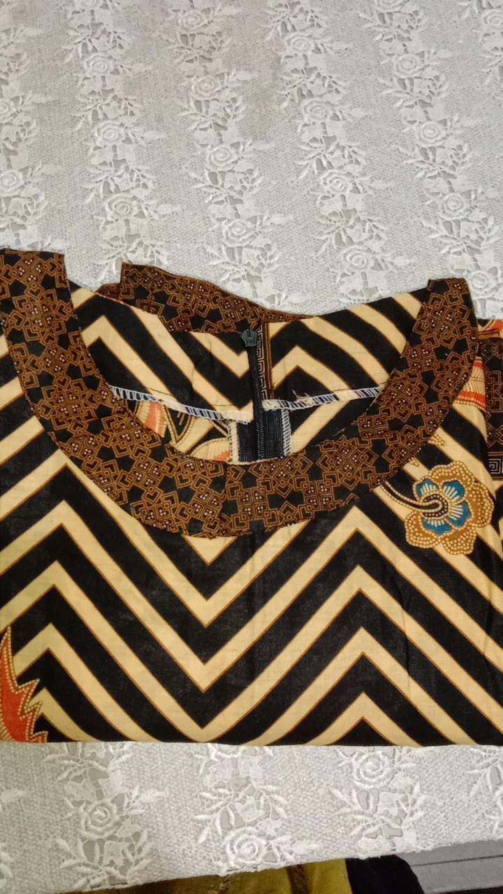 Aserehe Zigzag Batik Solo Zela Tunik Atasan Kerja Kantor Kondangan Casual Muslim Jumbo