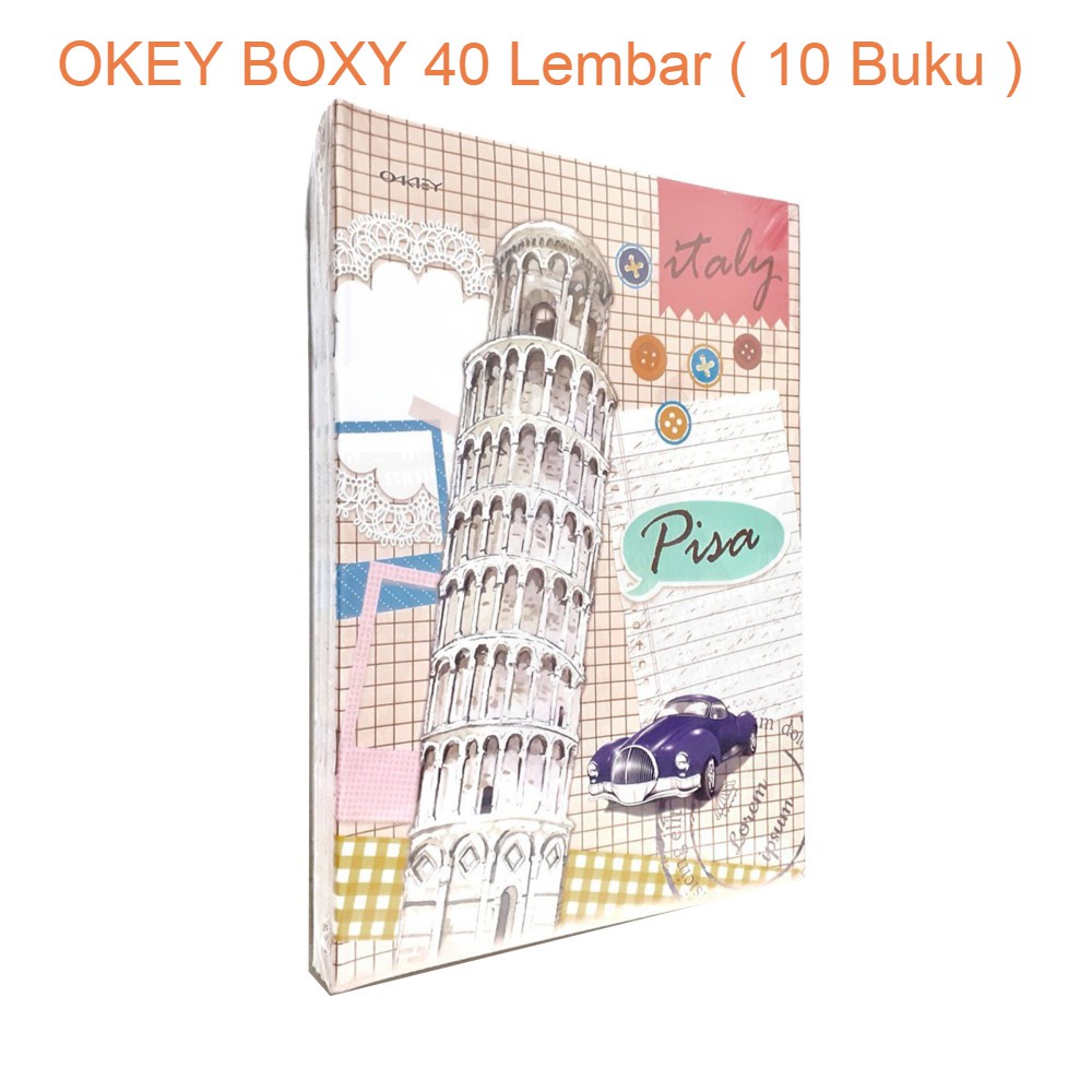 

Buku Tulis Boxy OKEY 40 Lembar Random cover - Jual (1 Pack = 10 Pcs)