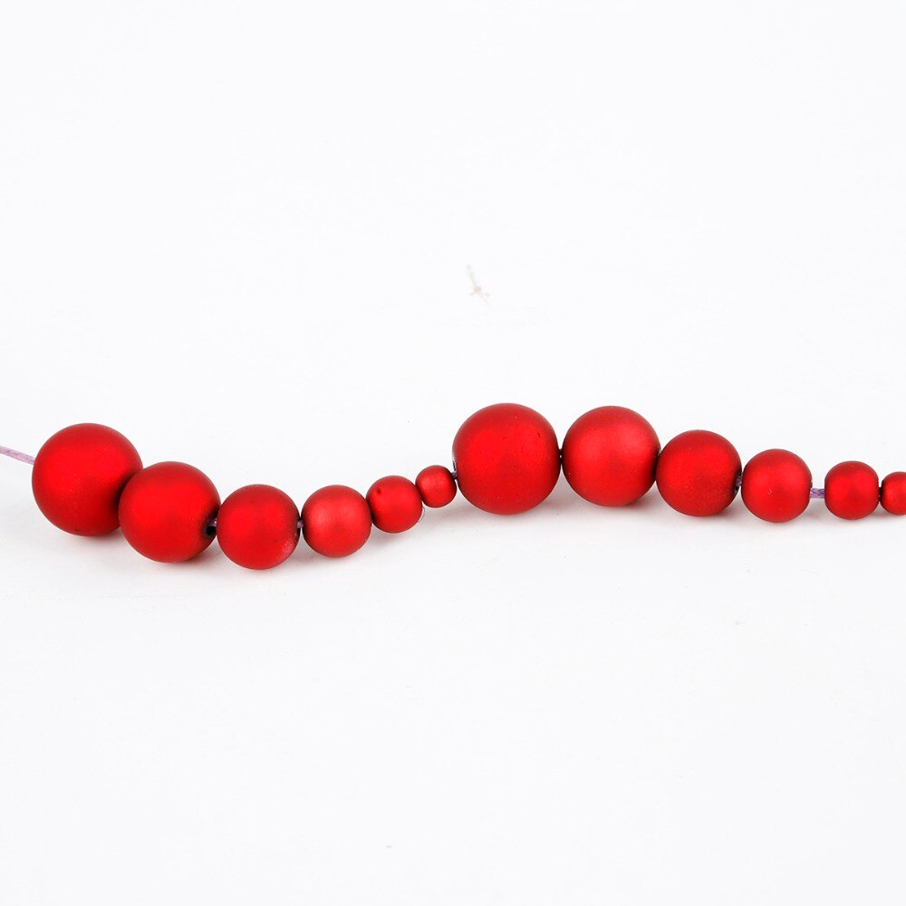 Manik-Manik Akrilik Matte Warna Hitam Merah Ukuran 6mm / 8mm / 10mm / 12mm / 14mm / 16mm Untuk Membuat Perhiasan Gelang Handmade Diy