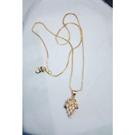 kalung itali set liontin anggur gold lapis emas