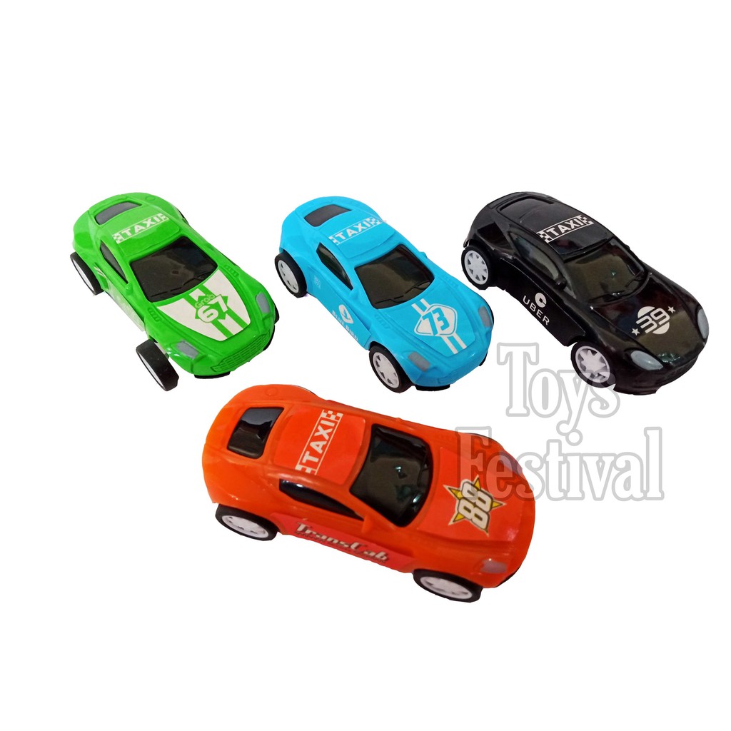 Isi 4 pcs Mainan Mobil Pullback seri Racing City Car