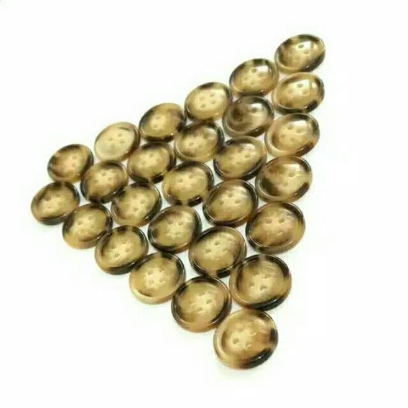 COD 200 PCS Diameter 25mm Kancing Hias Lubang 4 - Kancing Loreng - Kancing Motif Macan