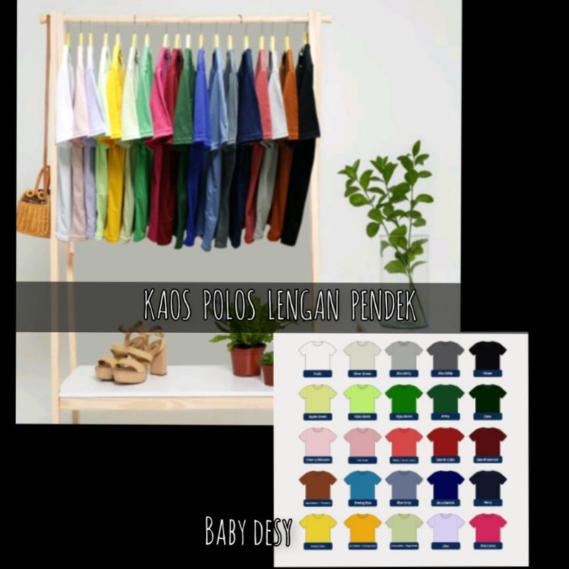 KAOS POLOS LENGAN PENDEK BALITA / BAJU MAIN ANAK ANAK / SNI / SIZE 1-3 TAHUN