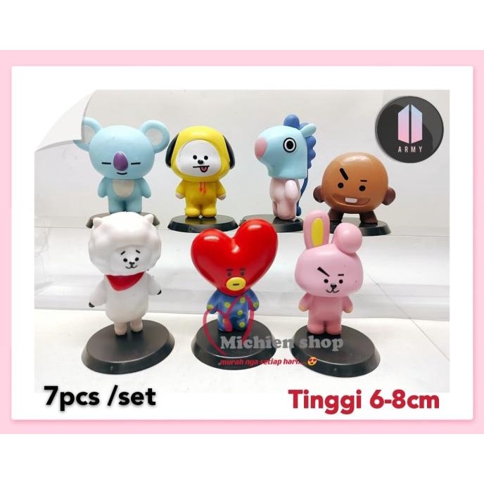 Action Figure Bts Bt21 Army Bangtan Boys Kpop Idol Topper Cake