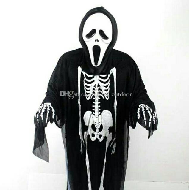 Jubah tengkorak scream dewasa