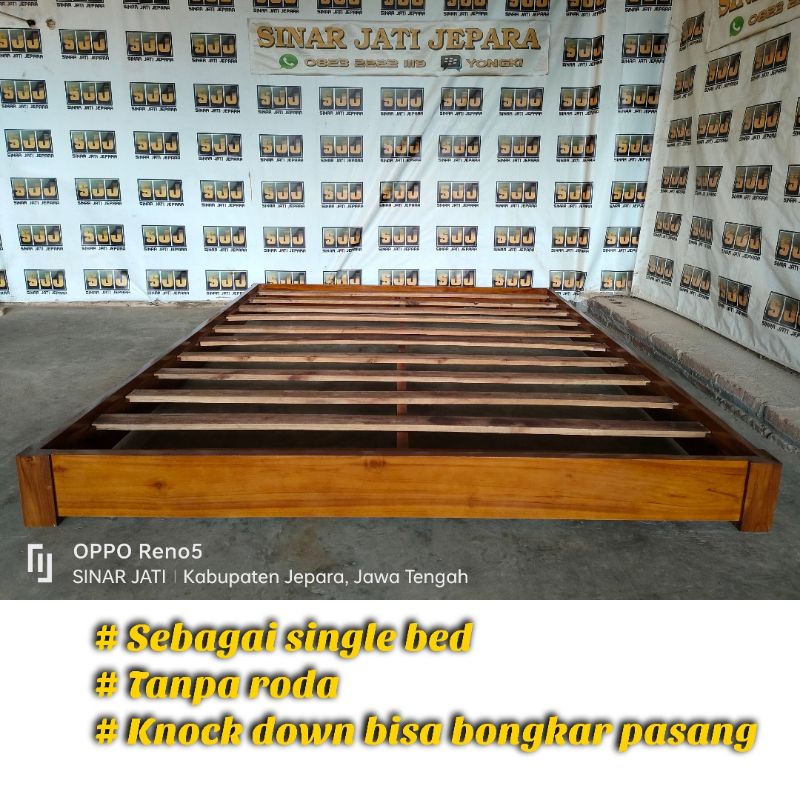 Dipan Jati Lesehan / Tempat Tidur Lantai / Dipan Minimalis Murah