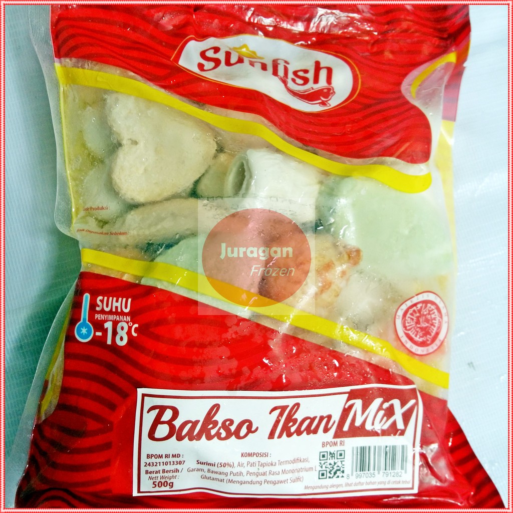 

SUNFISH BAKSO SEAFOOD MIX 500GR / BAKSO IKAN MIX / BAKSO SEAFOOD / DUMPLING MIX / STEAMBOAT MIX