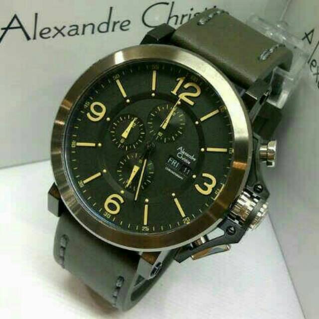 Jam pria Alexandre Christie Ac6380 original keten kasual elegan