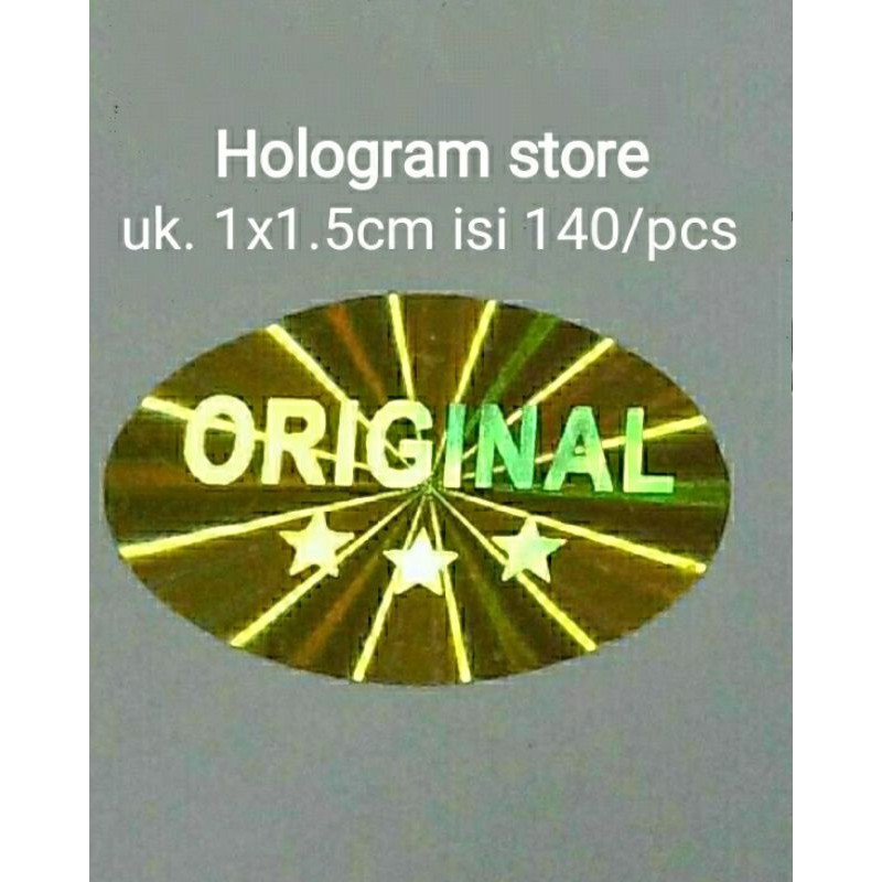 

Stiker hologram Original bintang 3 gold