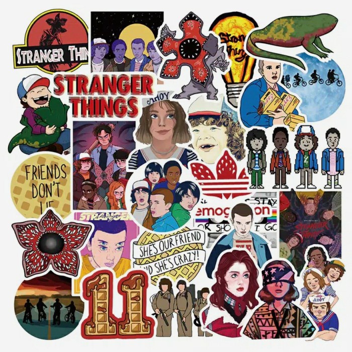 

LPS 50PCS STIKER MOTIF STRANGER THINGS | STIKER TUMBLR | STIKER HP LAPTOP st086