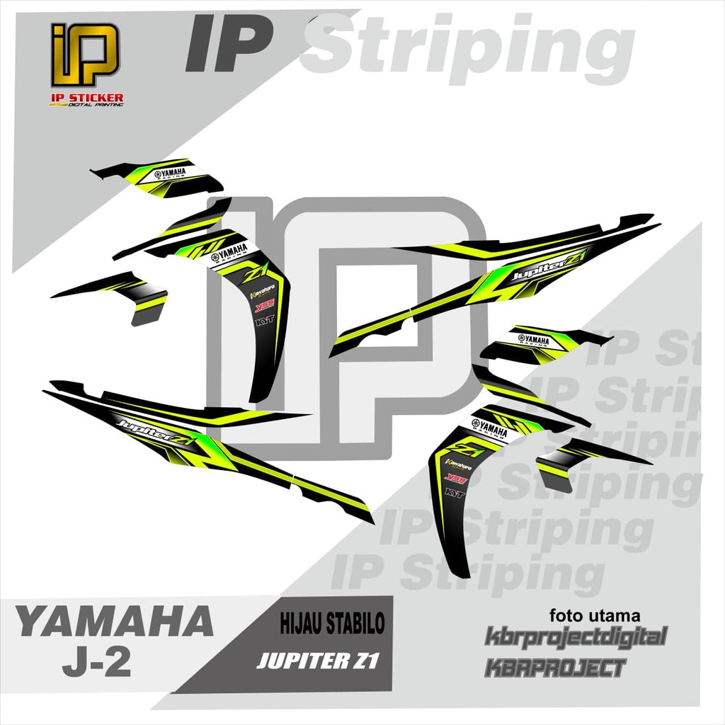 (cod) stiker motor - striping jupiter z1- motor yamaha - motor – jupiter z1 - Racing J-2