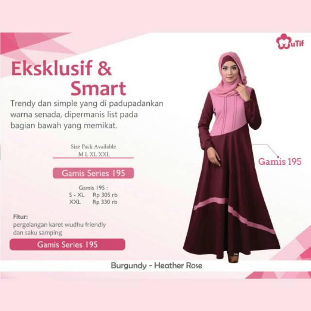 Busana Muslim Wanita Gamis 195 Busana Mutif Busana Muslimah Casual Fresh Elegant