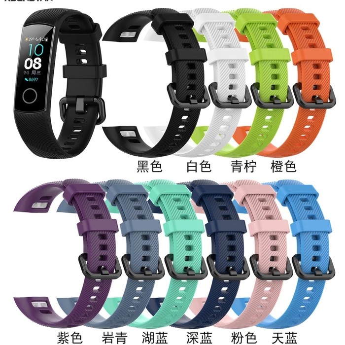 Tali Jam Strap Pengganti Bahan Silikon untuk Huawei Honor Band 4 5