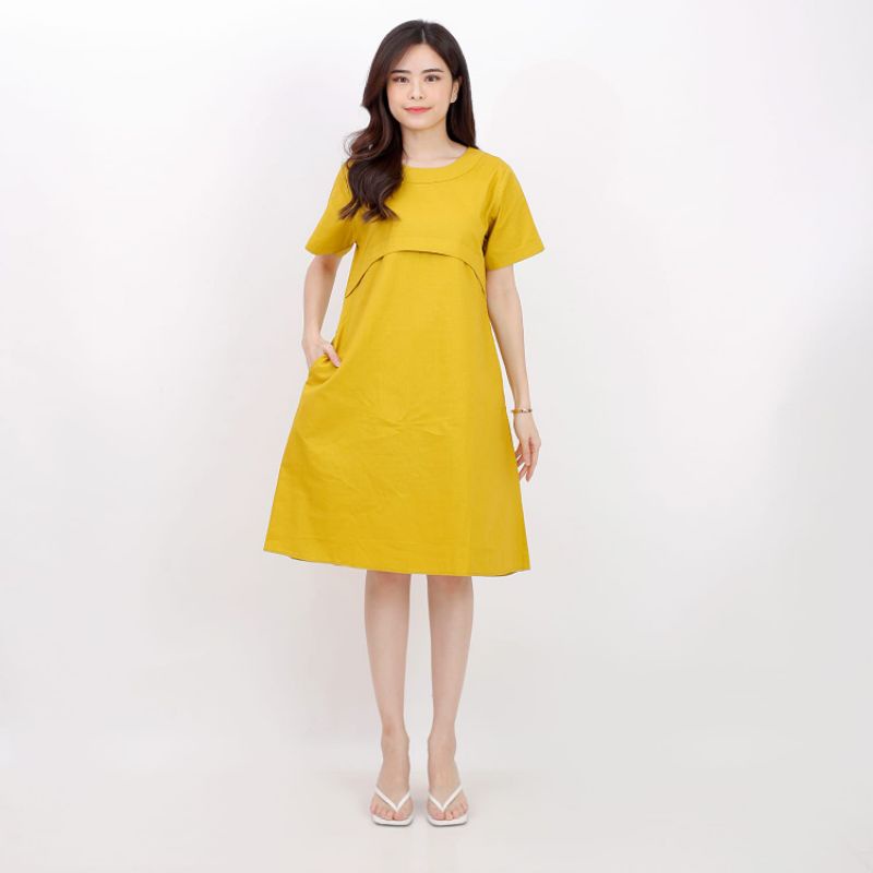 Dress Fashion BV RD-51 /Dress Wanita Polos Midi