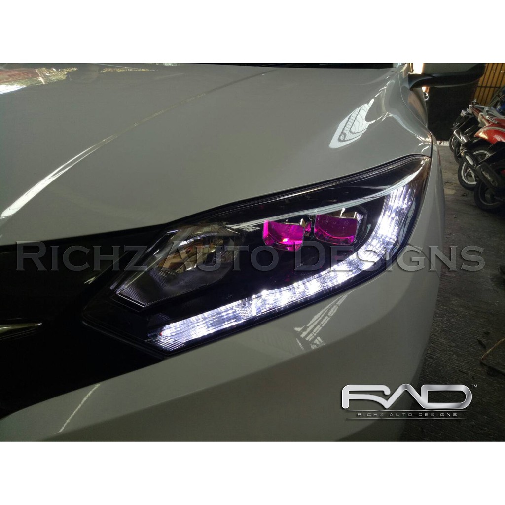 Custom Drl Crystal Line Devil Eyes Wifi Headlamp Honda Hrv