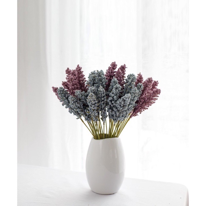 6pcs Bunga LAVENDER GRAIN SPIKE - Bunga Plastik Dekorasi Rumah-6