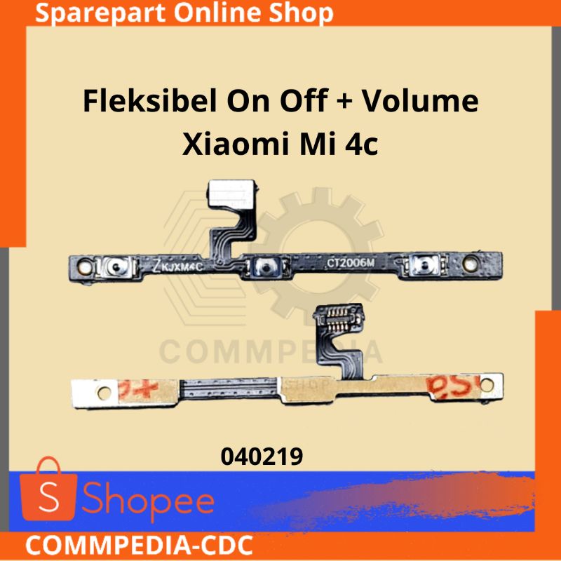 Fleksibel On Off +Volume Xiaomi Mi 4c/Mi4c