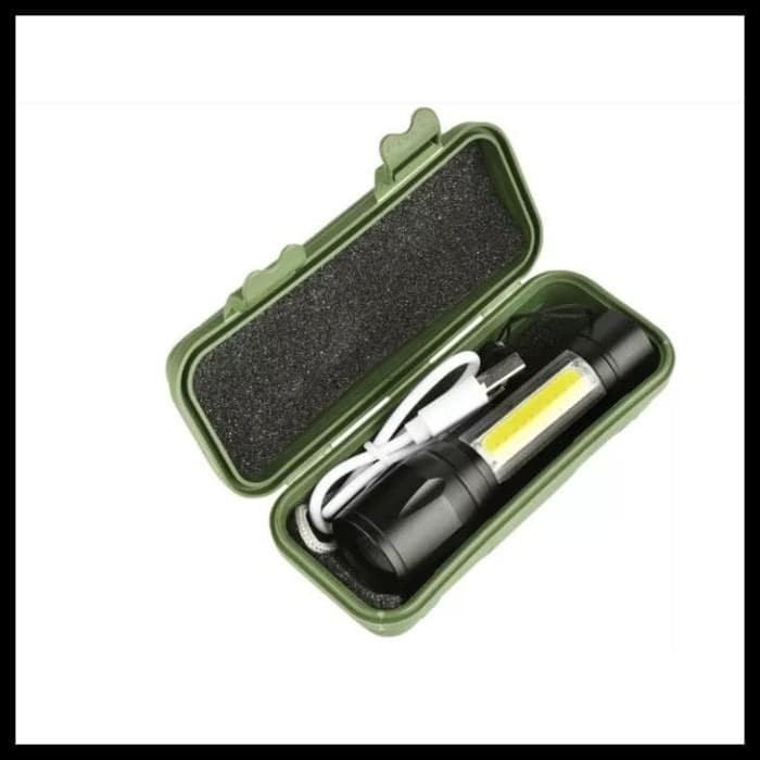 #LC-Tools Senter Police Mini XPE + COB LED Zoom, USB Charge