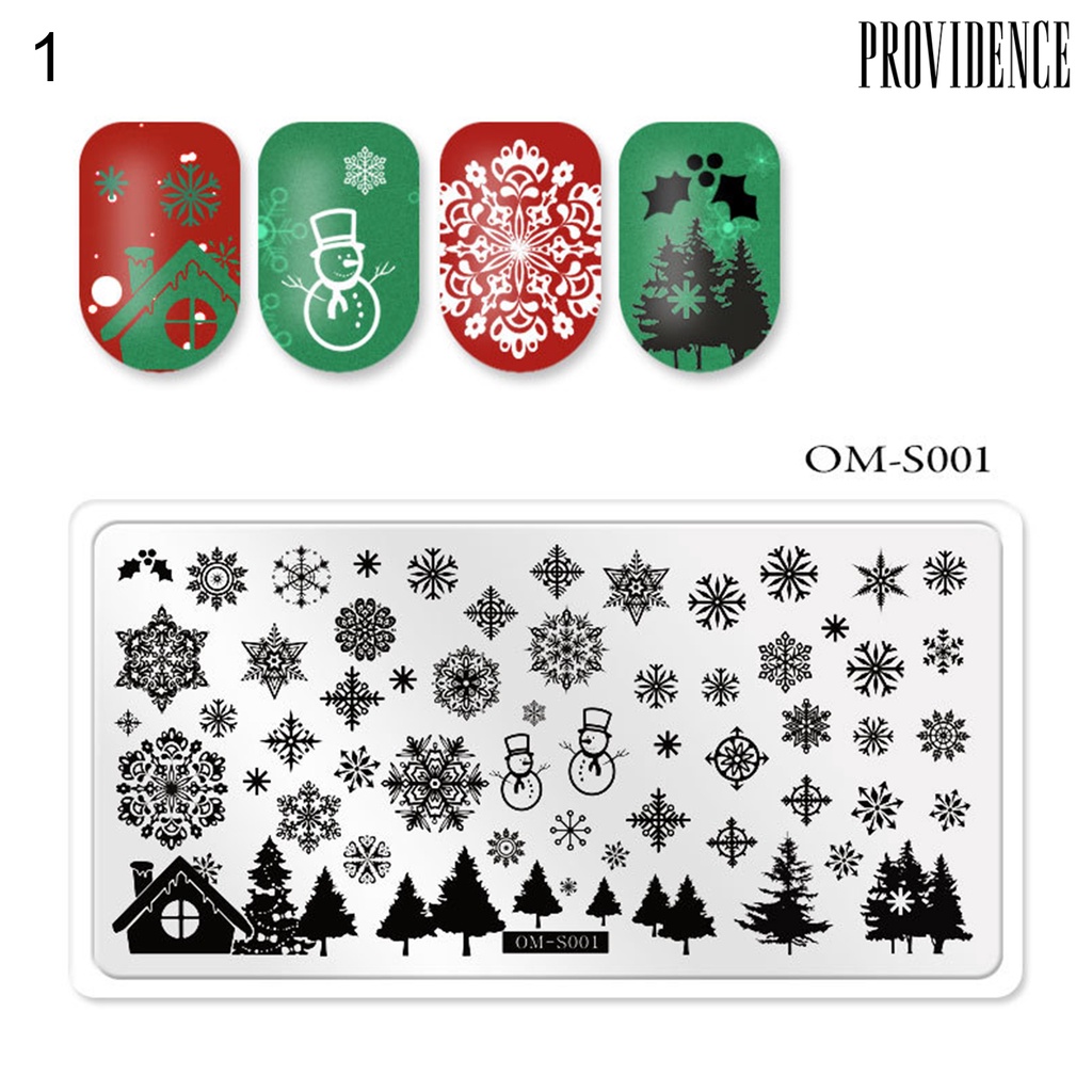 Providence Christmas Nail Art Stamping Template Tree/Snowflake/Snowman Print Image Plate