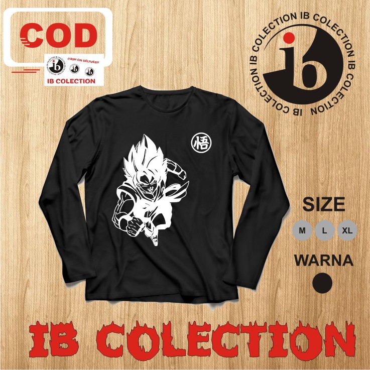 Kaos Distro T-shirt Unisex Lengan Panjang DragonBall