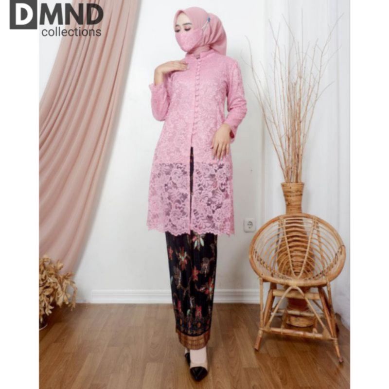 set tunik modern/tunik brokat kancing/tunik kebaya/tunik pesta