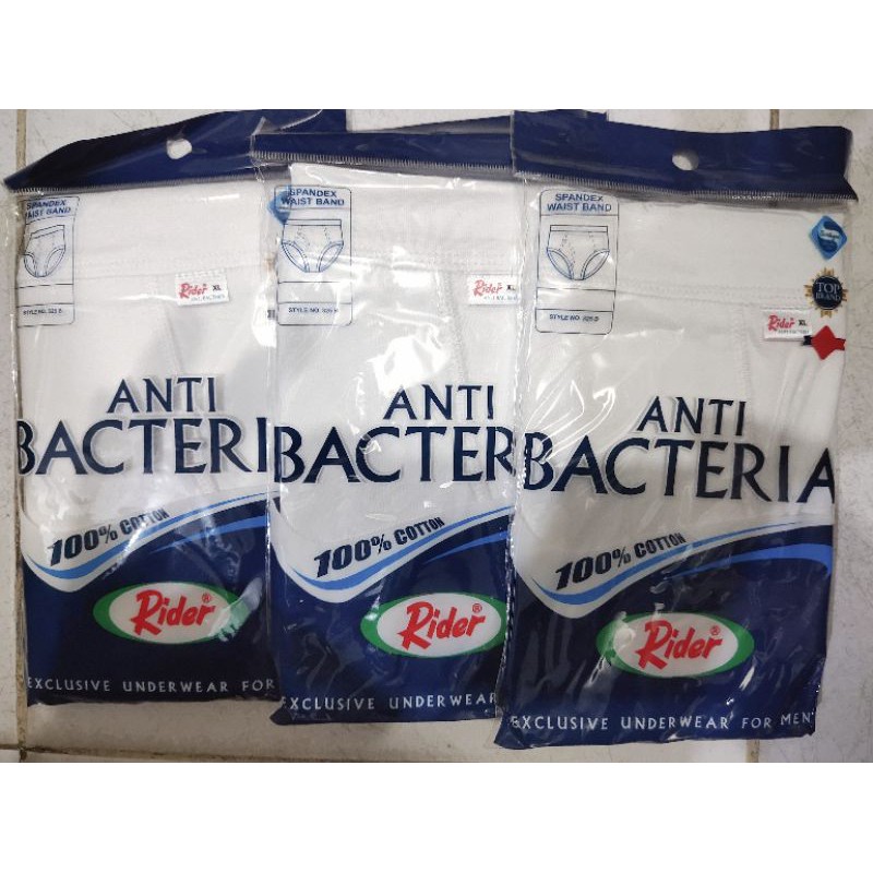 PROMO 1 PCS CELANA DALAM PRIA RIDER PUTIH ANTI BACTERIA / CD RIDER ANTI BAKTERIA 325  COTTON SPANDEX