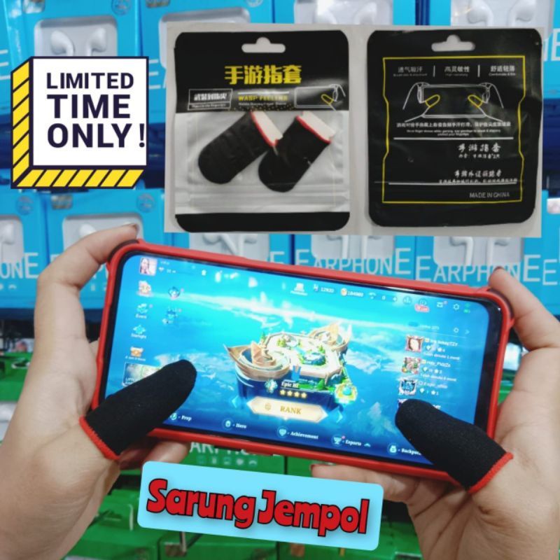 TOPICKS  PUBG CODM LOKI 1 Pasang  Sarung Jari Jempol Sarung Tangan Gaming Touch Screen Anti Keringat