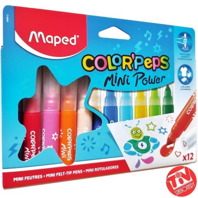 

Spidol Maped Color' Peps Mini Power Jumbo 12 Warna