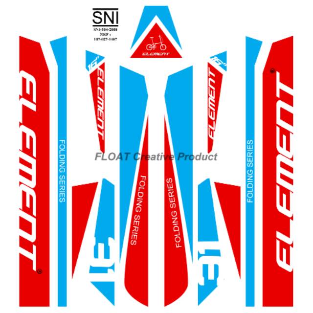TERMURAH STICKER STIKER DECAL DEKAL SELI SEPEDA LIPAT FOLDING BIKE ELEMENT 31 OVERSIZE