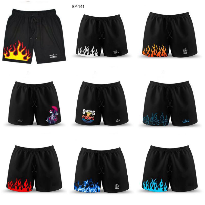 (COD)Best seller!!!! Boxer Black White Fire//CELANA PENDEK//Boxer pria