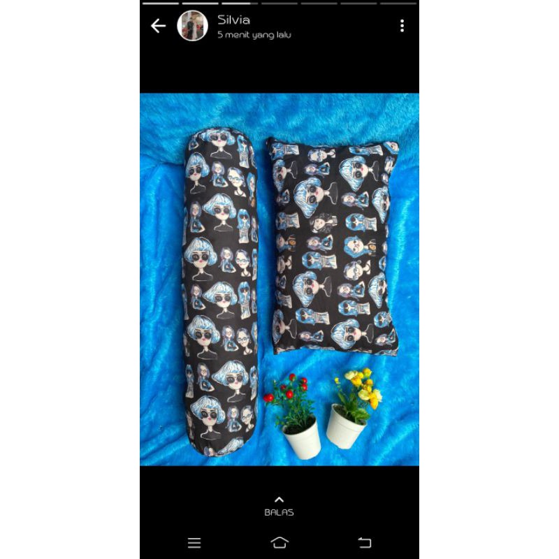 bantal motif karakter lucu squishy