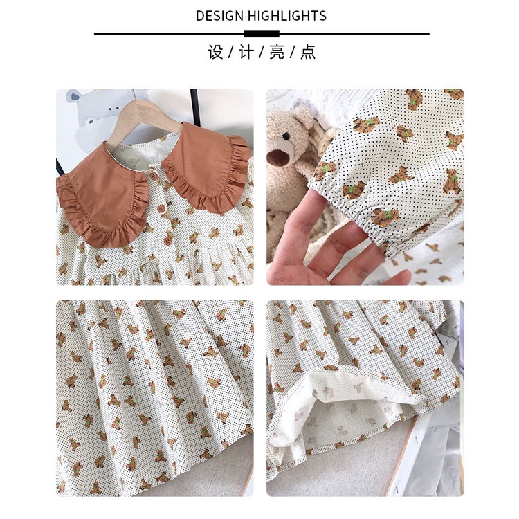 2-6thn | DRESS ANAK KOREA PESTA ELEGAN FORMAL PEREMPUAN MDD MC