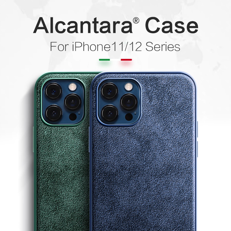 C207 IP 12 Mini / 12 / 12 Pro / 12 Pro Max Suede Alcantara Leather Case