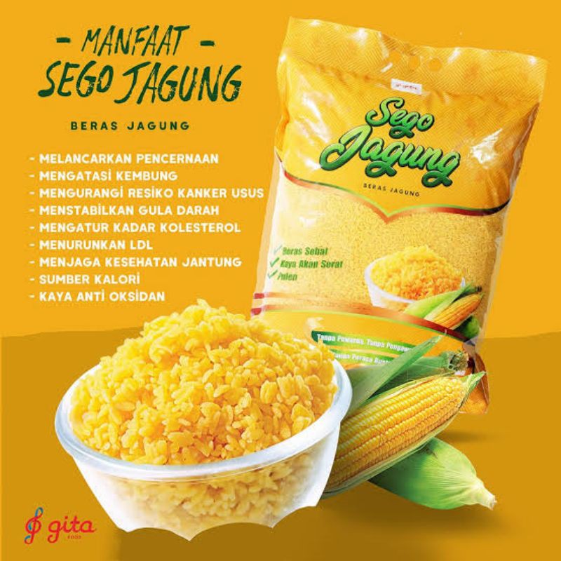 Beras Jagung Sego Jagung 700 Gram Diet Sehat Nasi Jagung