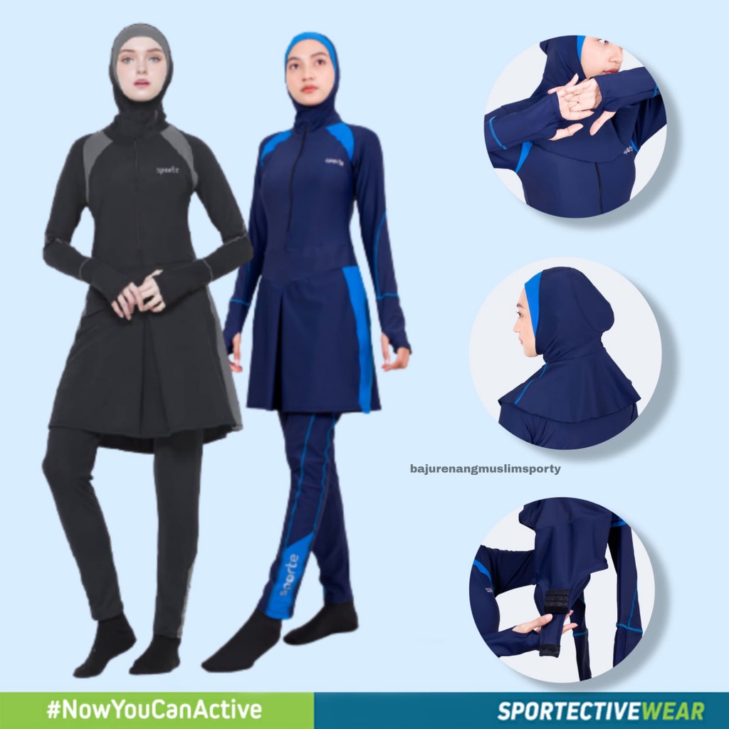 Jual Baju Berenang Renang Muslim Muslimah Wanita Dewasa Sporte Damla Kara Shopee Indonesia