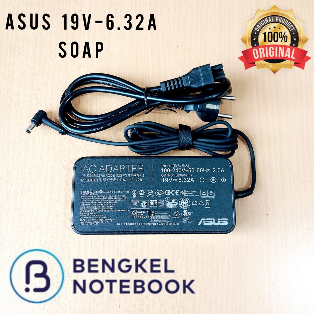 Adaptor Asus 19v-6.32a 120W DC:5.5X2.5 SOAP Original