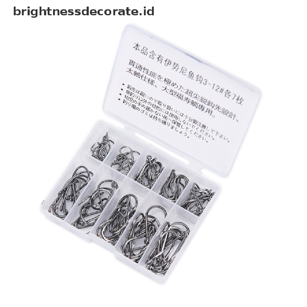 100 Pcs / lot Kait Umpan Pancing Bahan Carbon Steel