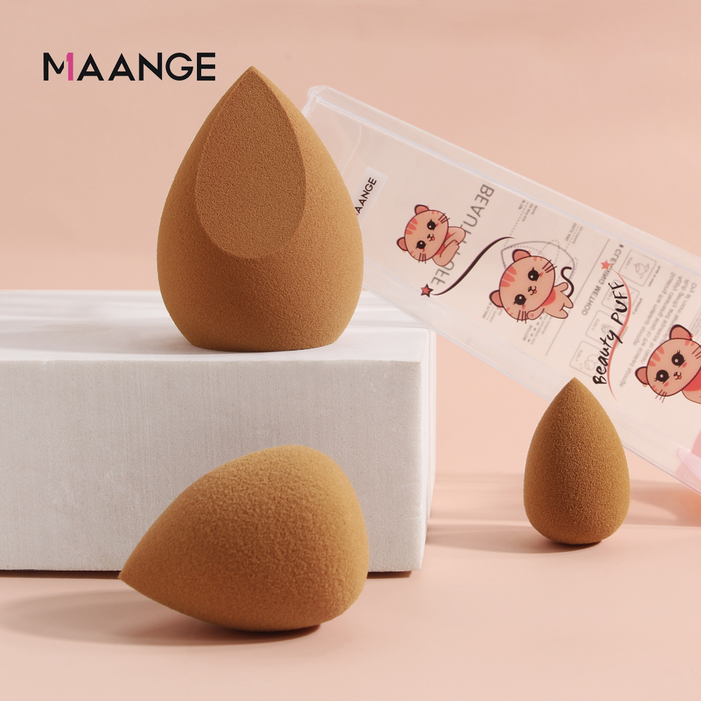 MAANGE 3Pcs/Box Makeup Foundation/Bedak Spons Kecantikan Puff Untuk Krim Cair 5965