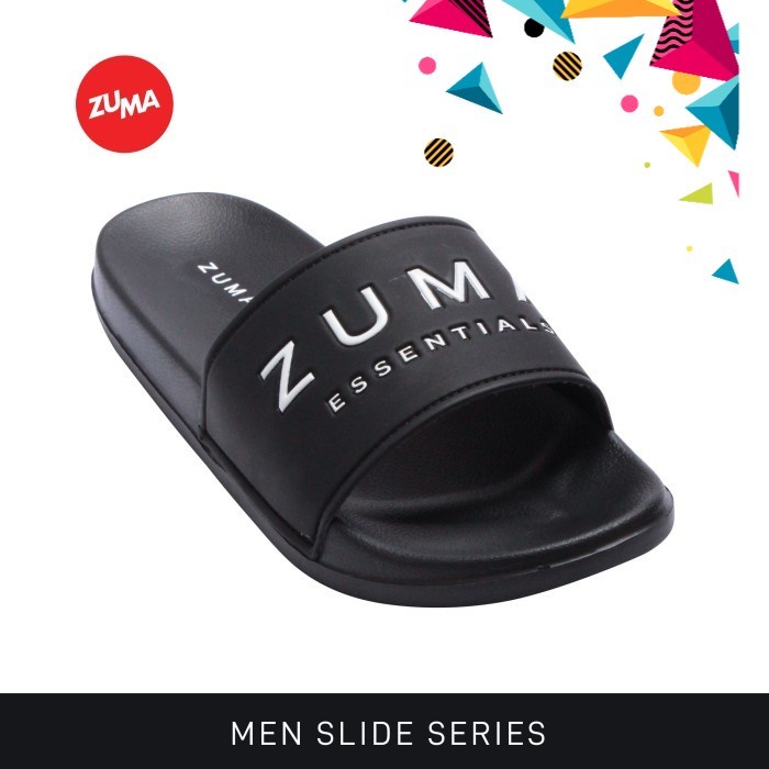 Zuma Slide Basic 11/Sandal Flip On Pria - Hitam
