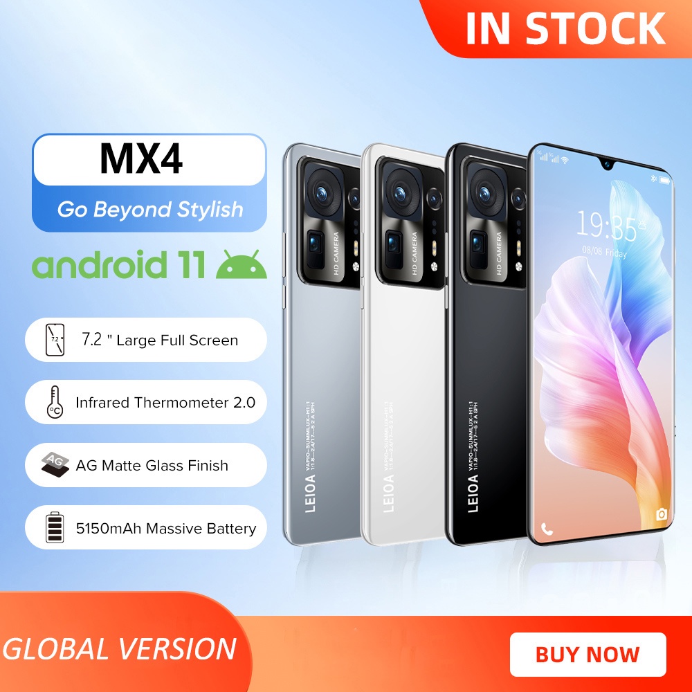 【New product】 Smartphone  MIX4  7.2 inci 5G HD Layar Handphone Android 8GB RAM + 256GB ROM HD 5G Kartu Ganda Ponsel Permainan Pintar Android Layar Penuh