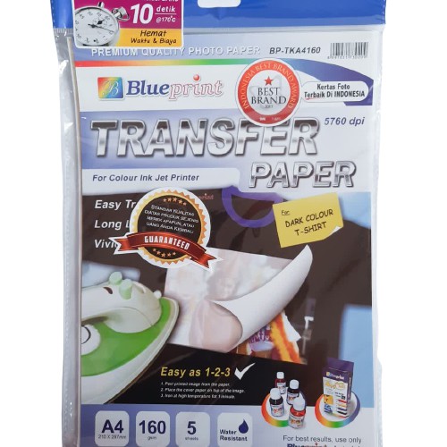 Jual Kertas Transfer Paper Blueprint A4 Kaos Hitam Shopee Indonesia