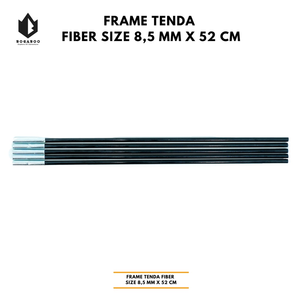 Frame Tenda Fiber - Frame Fiber Size 8,5mm x 52cm - Rangka Tenda ( Satu Biji )