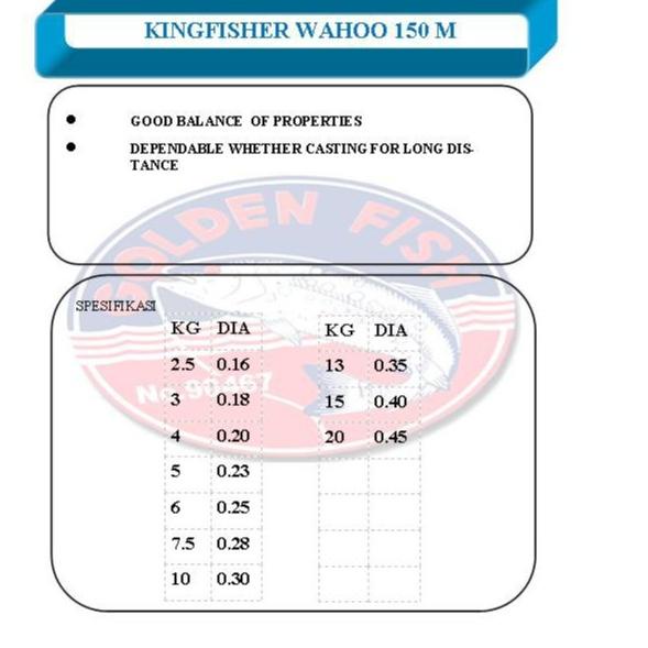 ▼ SENAR GOLDENFISH KINGFISHER WAHOO ♨