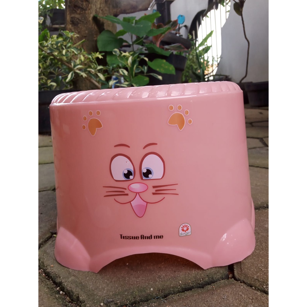 bangku kecil Kursi / bangku jongkok bulat sunlife Japan low stool