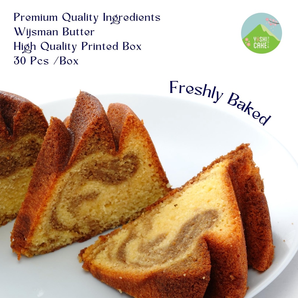 

Marble Cake Bolu Marmer Premium Wisman Kue Hampers Souvenir Gift